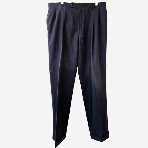 Jos. A. Bank Men’s Dress Pants – Size 38x30, BlackPleated - Picture 1 of 9